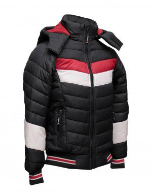 Boys Jacket Black Sporty Quilted